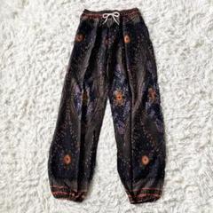 ★【新品】レーヨン 黒 サルエルパンツ ◎ 美シルエットのサムネイル