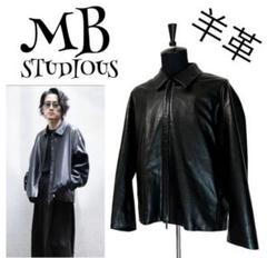 りら　革ジャン　韓国　羊革　未使用に近い　Mサイズ　美品　貴重 レザージャケット シングルライダースジャケット 革ジャン