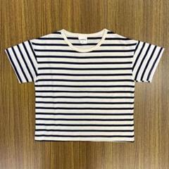 【新品 110cm相当】キッズ 半袖Tシャツ ボーダー 韓国子供服【A3】