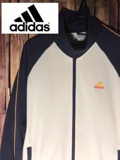 【⬇︎値下げ中¥6800】アディダスジャージ ベージュ×紺 金ライン