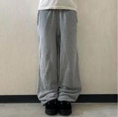 00s NIKE ワイド スウェットパンツ グレー ワイドレグ ストレート