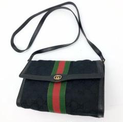 入手困難✨オールドグッチ ショルダーバッグ GG柄 インターロッキング PVC 美品】GUCCI ショルダーバッグ PVC レザー マイクロGG 総柄