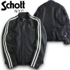 Schott ショット シープスキン シングルライダース ジャケット S 黒 楽天市場】羊革 【schott 神戸正規】Schott 70'S SINGLE RIDERS