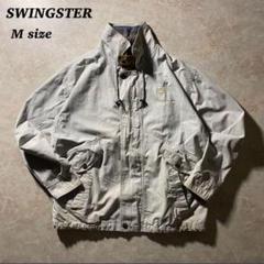 EVINRUDEハリントンジャケットMグランパコア短丈 グレー古着CBOYレトロ SWINGSTERハリントンジャケット古着グランパコアオフホワイト