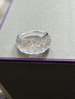 未使用 4℃ ジルコニア love aqua リング アクセサリー
