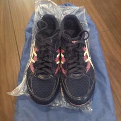 ASICS スパイクシューズ ネイビー/ピンク