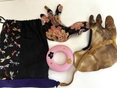 弓道具セット　ゆがけ、下がけ、ゆがけ袋、弦巻