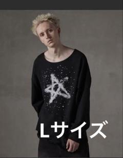 【最安値】GRANCY 総柄ラインストーングラフィックロンT ブラック ボーダー GRANCY】LinestoneDesign Graphic Damage LongTee / ライン