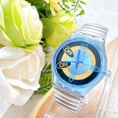 新品電池交換済動作品希少箱付Swatch時計伸縮バンドMUSIC RACE現状品のサムネイル