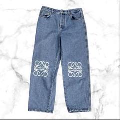 SS24 ロエベ ブラック アナグラム ボーイフレンド ジーンズ SS24 ロエベ ブラック アナグラム ボーイフレンド ジーンズ