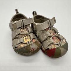 keen サンダル　12.5cm カモフラ　カーキ　ベージュ