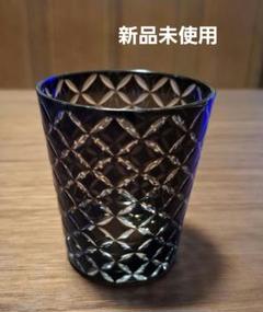 komon小紋オールド切子グラス 黒