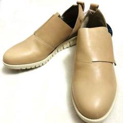 ✨未使用品✨慈雨 センソユニコ レザー シューズ(22.5㎝)切り替え ブラウン ✨未使用品✨慈雨 センソユニコ レザー シューズ(22.5