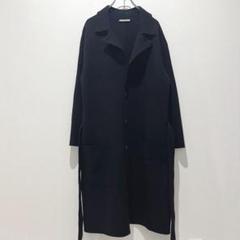 【最高級】BOTTEGA VENETA ベルテッドコート　カシミヤ混　黒　46 最高級】BOTTEGA VENETA ベルテッドコートカシミヤ混黒46