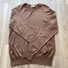 ☆美品☆モンクレール/長袖ニット（薄手）カシミヤ混　ブラウン/Mサイズ ☆美品☆モンクレール/長袖ニット（薄手）カシミヤ混 ブラウン/M