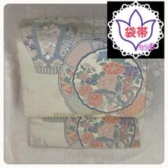袋帯 正絹 六通 鶴と波文様 銀地 多彩な彩り O-0125 2025年最新】吉祥文様 袋帯の人気アイテム - メルカリ