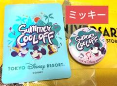 ミッキー　缶バッジ1枚ステッカー1枚　 カンバッジ　ディズニー　ミセス