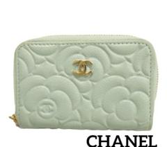 CHANEL】キャビアスキン カメリア型押し コインケース - メルカリ