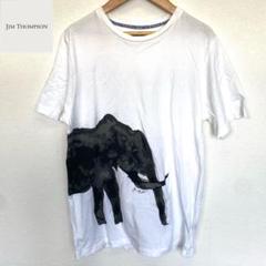 【新品・未使用】ジムトンプソン　ピマコットン花柄Tシャツ ジムトンプソン JIM THOMPSON Tシャツ ゾウ ラインストーン