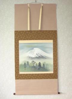 【真筆】掛け軸 掛軸　水墨山水(富士遠景)◆田中松甫 尺八立　共箱・タトウ箱付 2025年最新】掛け軸たとうの人気アイテム - メルカリ