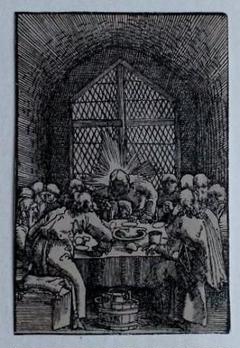 額装　木版画　聖書「最後の晩餐」1513年　アルブレヒト・アルトドルファー　稀少 額装 木版画 聖書「最後の晩餐」1513年 アルブレヒト・アルト