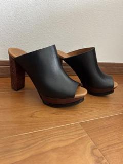 22.5# 【新品】See by chloe ブラウン 本革 ウェッジエサンダル 22.5# 【新品】See by chloe ブラウン 本革 ウェッジエサンダル