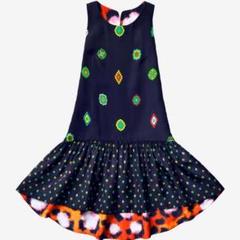 極美品 ケンゾー × H&M コラボ フレア ワンピース シルク リバーシブル