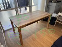 カバ桜の棚付きダイニングテーブル 150x80cm【212】 カバ桜の棚付きダイニングテーブル 150x80cm【212様専用