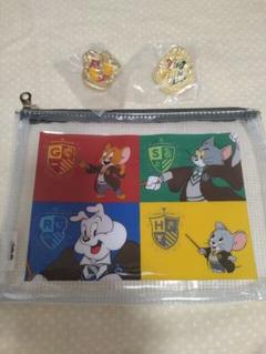 トム＆ジェリー ポーチ ホグワーツ魔法学校 ハリーポッター 校章 ガチャ