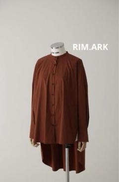 RIM.ARK Volume wide long shirt シャツ　ブラウン