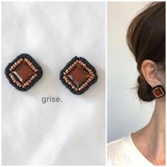 011 ビーズ 刺繍 ピアス イヤリング ハンドメイド