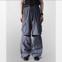 Y2K archive gray tech wide cargo pants