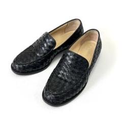 ボッテガヴェネタ スリッポン シューズ イントレチャート ブラック 23.5 ボッテガヴェネタ スリッポン シューズ イントレチャート
