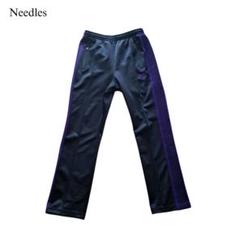 Needles ニードルス ナロー トラックパンツ ブラック パープル XS