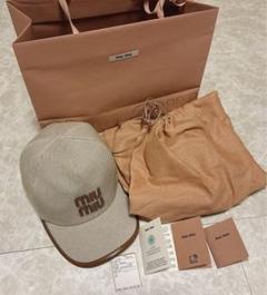 レシートあり】 miumiu キャンバス ベースボールキャップ M レシートあり】 miumiu キャンバス ベースボールキャップ M