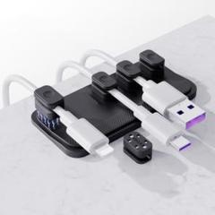 ケーブルホルダー マグネット式 シリコーン製 ケーブルクリップ
