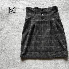 【M】 タイトスカート ボトムス チェック 総柄 大人 キレイめ 着回し