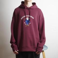 EMPORIO ARMANI キャラクター刺繍フーディーパーカー/XW199