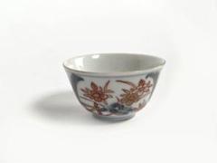 骨董 アンティーク 輸出伊万里 輸出手 金襴手 酒器 猪口 盃