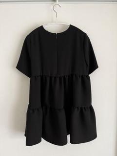 YOKOCHANヨーコチャンサイドスリットバックティアードブラウス