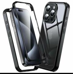 DASFOND iPhone 15 Proケース 一体型スクリーンプロテクター