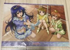 特典　ラブライブ！オリジナルA3クリアポスター 園田海未　小泉花陽　星空凛凛