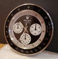 デイトナ  黒×銀　ROLEX（ロレックス）掛け時計  非売品 2025年最新】ロレックス 掛け時計の人気アイテム - メルカリ