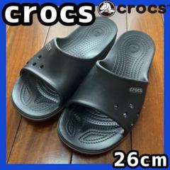 crocs ブラック サンダル 26cm クロックス