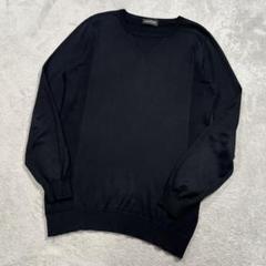 ジョンスメドレー　長袖ニット　ブラック　コットン　S