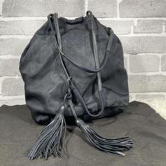 PRADA プラダ ブラック テスートナイロン ショルダーバッグ 巾着 黒