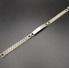 1973年 英国 IDプレート重量級シルバーブレスレット バックエフェクト 1973年 英国 IDプレート重量級シルバーブレスレット バック