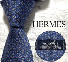 HERMES ネクタイ ハイブランド ファソネ ブルー
