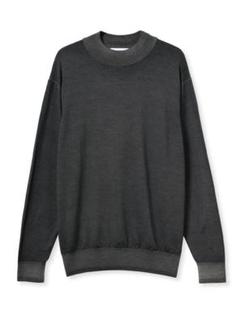 【美品】アウール　ウォッシャブルニット　ホワイト✖️ネイビー2枚組　Ｌ 美品】アウール ウォッシャブルニット ホワイト✖️ネイビー2枚組 L