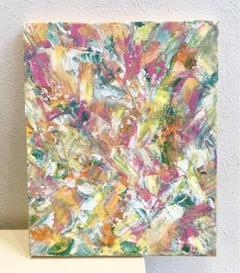 253 抽象画 アクリル画 アート 原画 キャンバスボード F3 輝く